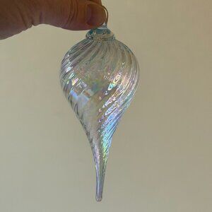 VINTAGE Glass Christmas Ornament